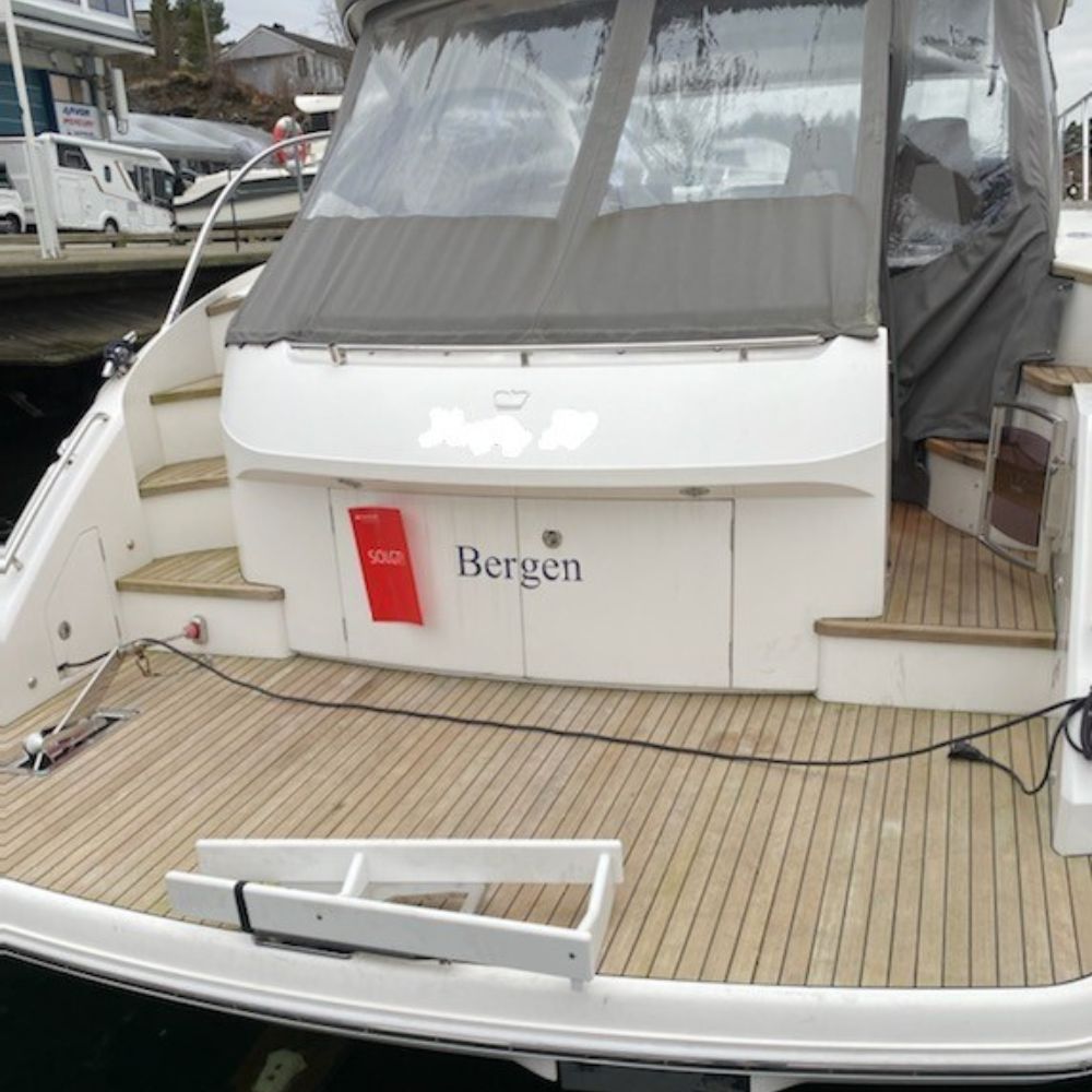 NorDav premium Norwegian swivel davit system for dinghy and jet ski storage on luxury yachts.