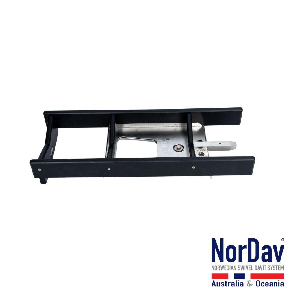 NorDav 316 stainless steel H-davit extended rotation stop hardware component out-of-the-box in Oceania.