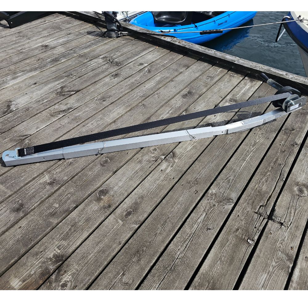 Rear view profile of the NorDav HDTEL heavy duty telescopic structural hardware assembly.