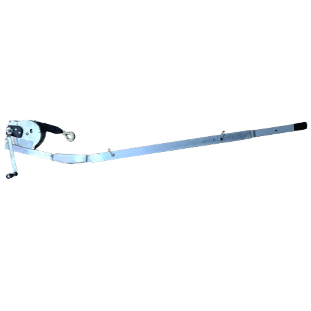 Stainless steel heavy duty telescopic winch arm extension for NorDav boat davit systems.