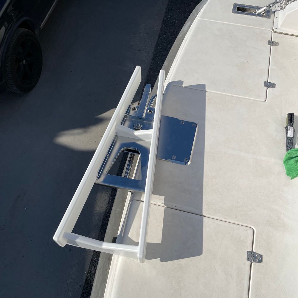 NorDav premium 17cm duplex stainless steel transom swim platform extension bracket for boat davit assemblies in Australia.