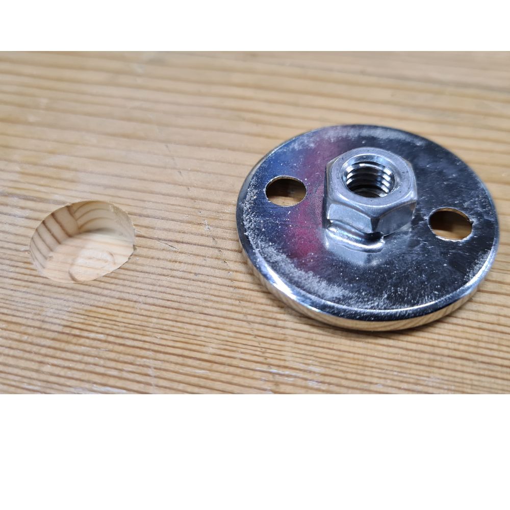 Close-up profile view of the high-polished duplex stainless steel twin-point locking receivers in Australia.