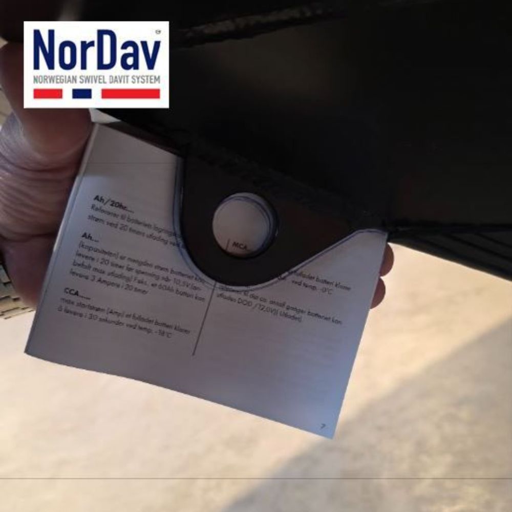 Standalone NorDav Gala RIB towbar hull protector block unboxed as a complete simple product accessory.