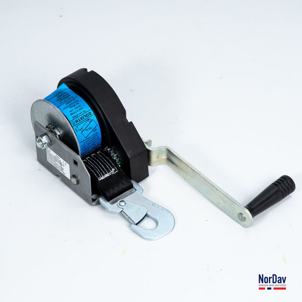 NorDav Goliath TR7 manual hand winch 750kg kit deployed for marine operations in Australia.
