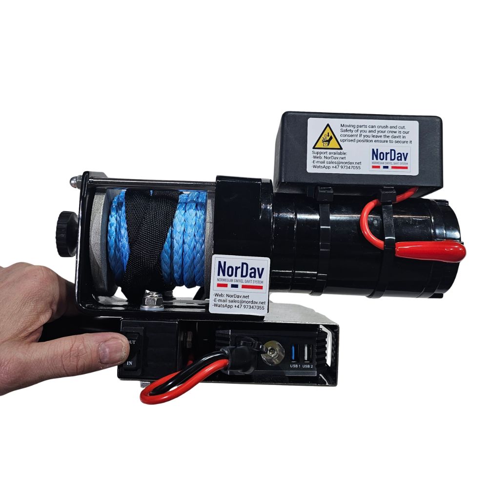 NorDav marine electric winch power pack unit ready for shipment across Oceania.