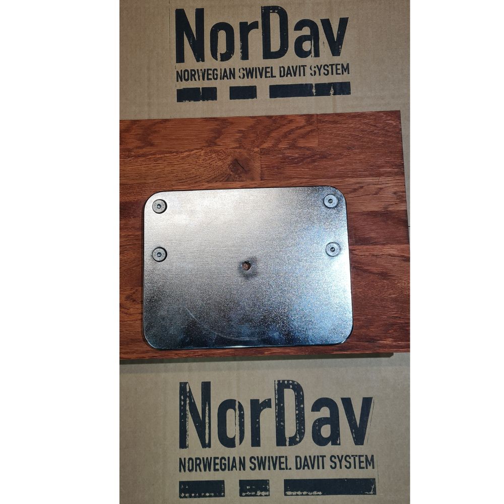 NorDav Quick Release Flush Mount base plate kit for removable boat davit systems in Australia.