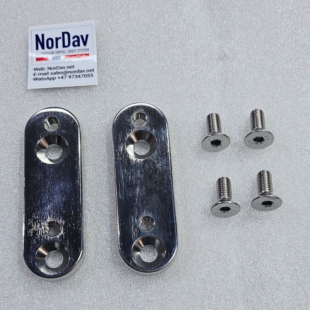 Standalone quick-release swim platform base mount bracket block showing structural pin tracking alignment slots.