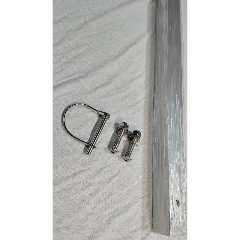 Standalone NorDav heavy duty telescope standard davit accessory resting on a service platform.