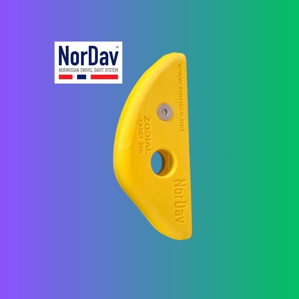 NorDav Zodiac Aluminium RIB towbar hull protector shield for inflatable boat davit launch systems in Australia.